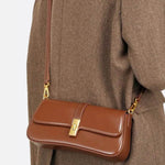 sophia-grace-brown-vintage-baguette-bag-gold-clasp-shoulder-strap1
