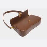 sophia-grace-brown-vintage-baguette-bag-gold-clasp-shoulder-strap5